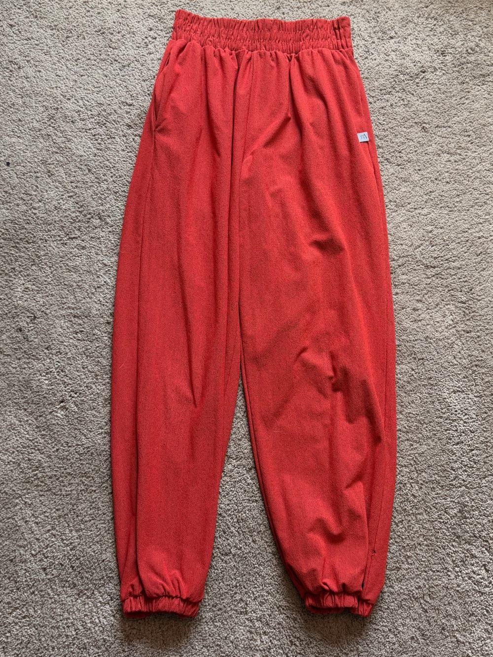 Relaxed Red Joggers with Elastic Waist and Ankle Cuffs Five Dance Wear Adult S
